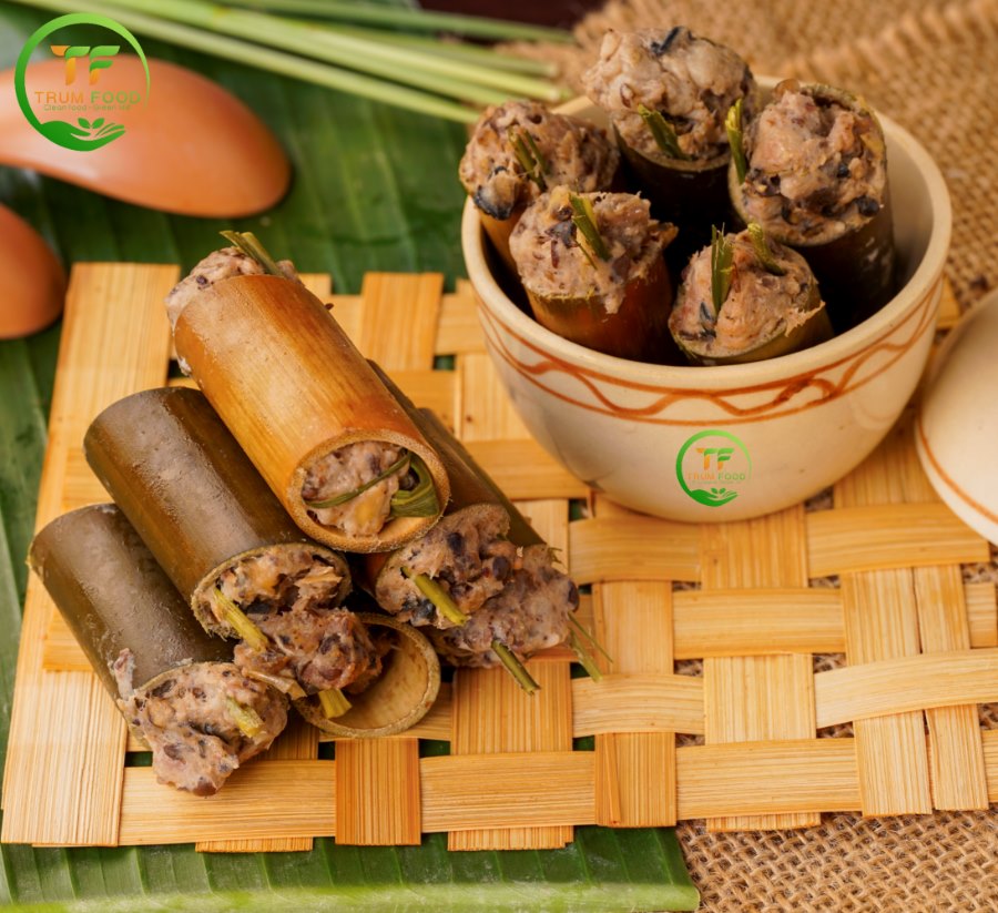 Ốc nhồi ống nứa đặc sản hương vị rừng núi vùng Tây Bắc