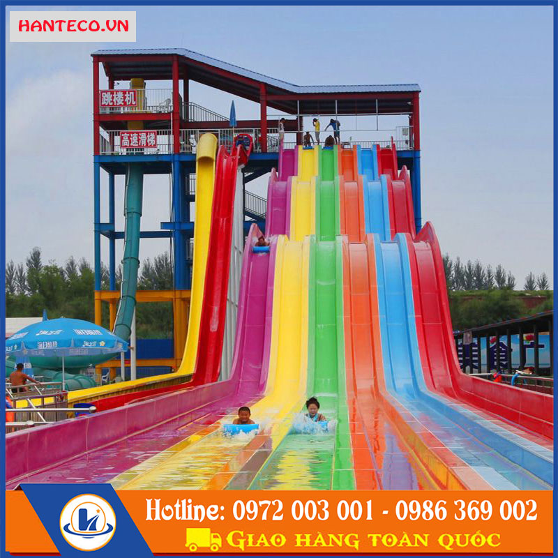 Máng trượt, cầu trượt cầu vồng công viên nước HDL06