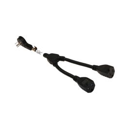 Buy 1ft Ultra Low Profile Angle NEMA 5-15P to 2 NEMA 5-15R Power Cord Splitter