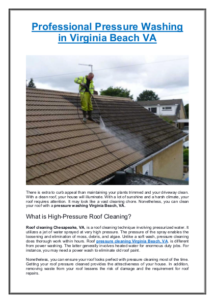 Professional Pressure Washing in Virginia Beach VA | edocr