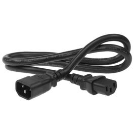 3ft 18 AWG C14 to C13 Computer Power Extension Cord - Black | SFCable