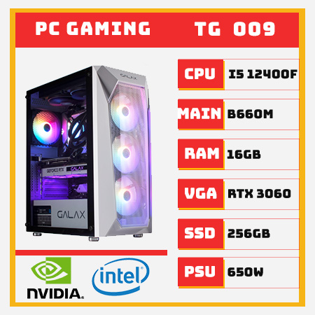 PC GAMING i5 12400F RTX 3060 | RAM 16GB | SSD 256GB - TGPCGMN009 - Trần Gia Computer