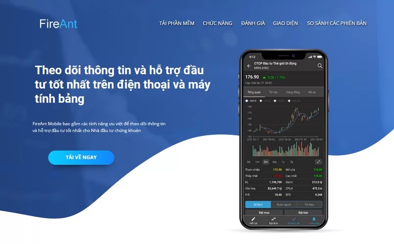 FireAnt VN là gì? Cách sử dụng Fireant Chart, Web Platform