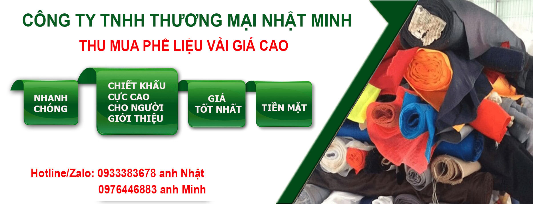 Thu mua phế liệu vải - Phế liệu Nhật Minh