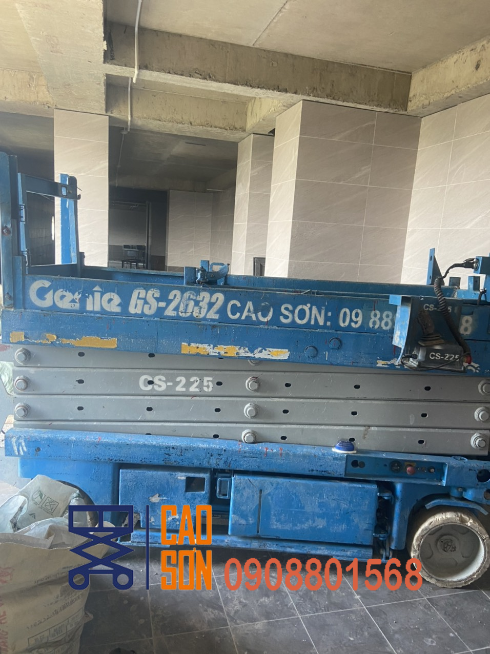 Cho thuê xe nâng người lắp ống gió, điều hoà & điện nhẹ tại Thành phố Nam định