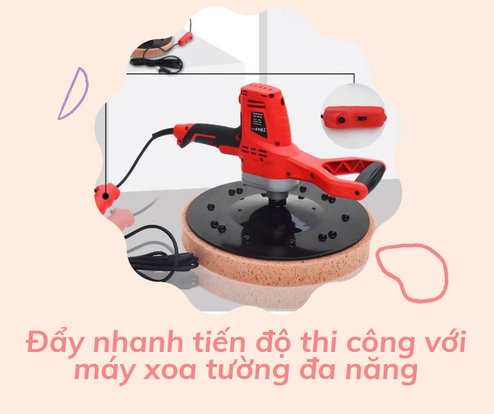 Đẩy nhanh tiến độ thi công với máy xoa tường đa năng