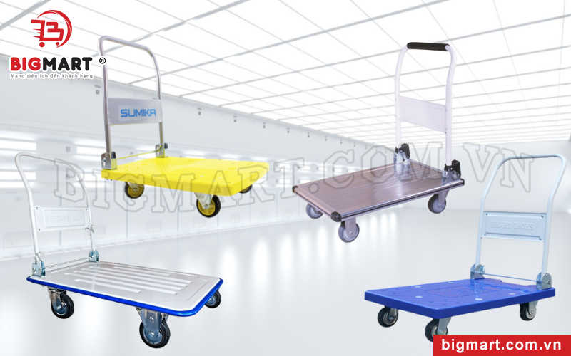 Giới Thiệu 5 Dòng Xe Đẩy Hàng 4 Bánh 200kg Nổi Bật Nhất Hiện Nay