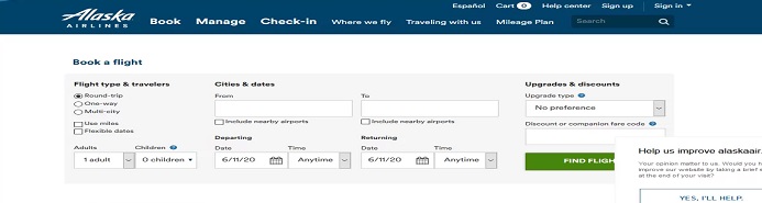 Alaska Airlines Low Fare Calendar | Flexible Date Search