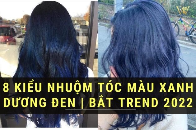 [20+] Kiểu nhuộm tóc màu xanh dương đen #Đẹp #Trendy #2023