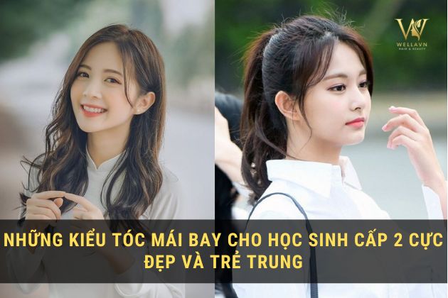 Bật mí 10 kiểu tóc mái bay cho học sinh cấp 2 cực đẹp và trẻ trung