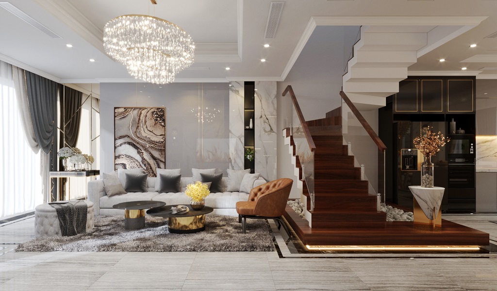 Nét Độc Đáo Kiến Trúc Thiết Kế Nội Thất Hiện Đại Nhà Phố Sang Trọng