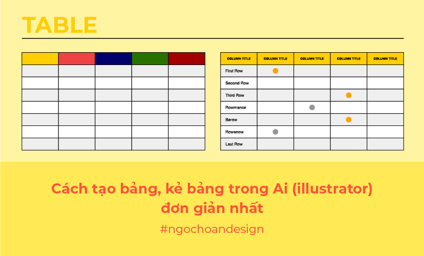 Cách tạo bảng, kẻ bảng trong Ai (illustrator) đơn giản nhất