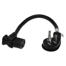 3ft Ultra Low Profile Angle NEMA 5-15P to C13 Right Angle Power Cord with 18/3 AWG SJT | SFCable