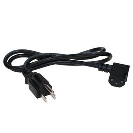 3ft Left Angle Power Cord 10Amp 18/3 AWG NEMA 5-15P to C13 | SFCable