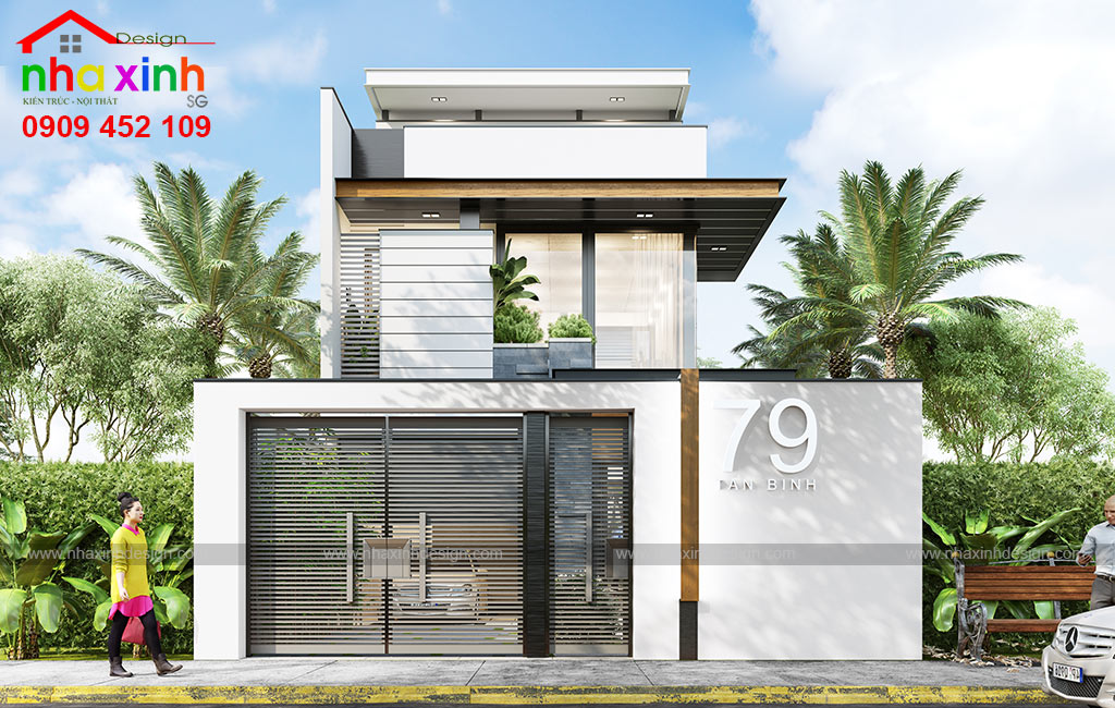 Biệt Thự Phố 3 Tầng Phong Cách Hiện Đại Đẹp | Chị Vân | BT-128