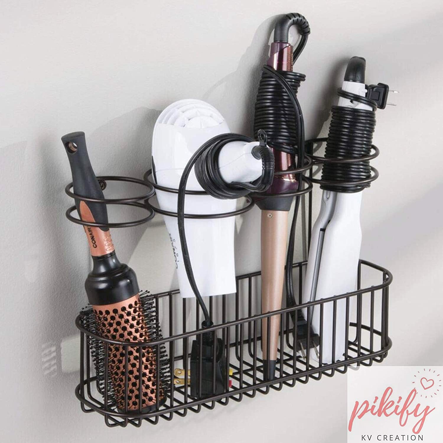 Wall Mount Hair Tools Organizer - PIKIFY