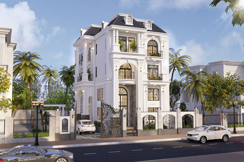 Dự Án Thiết Kế Biệt Thự Tân Cổ Điển 3 Tầng Sang Trọng Đẹp Mắt Được Yêu Thích Nhất