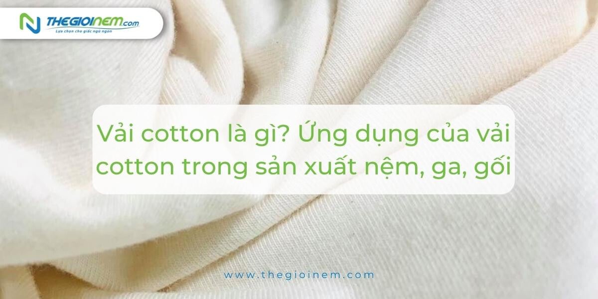 Vải cotton là gì? Ứng dụng của vải cotton trong sản xuất nệm, ga, gối | Nệm Cao Su Thiên Nhiên | Thegioinem.com