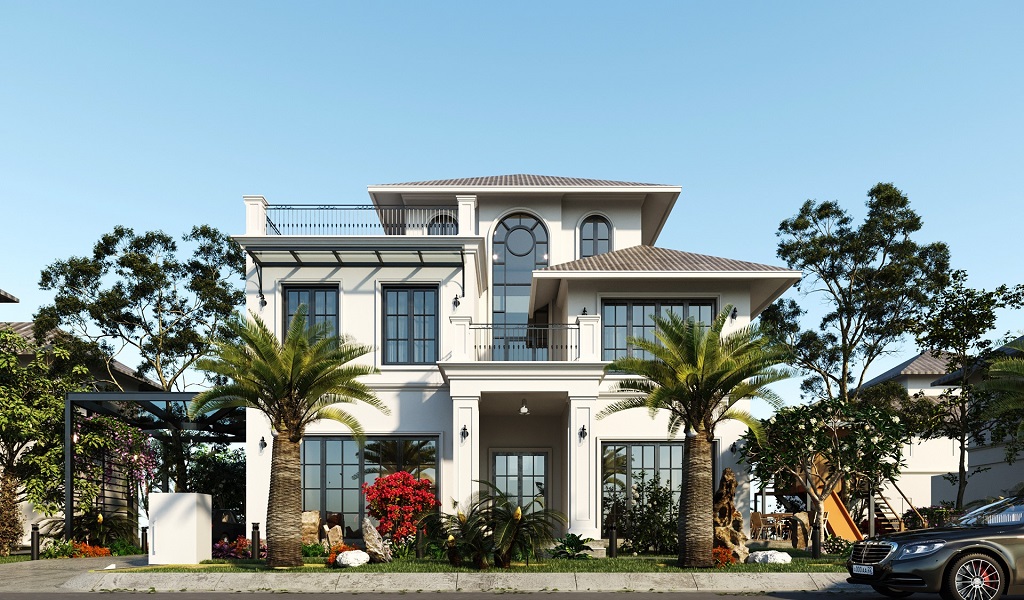 Không Gian Biệt Thự Sân Vườn 2 Tầng Mặt Tiền Phóng Khoáng