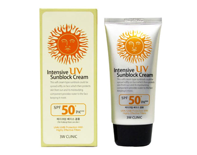 3w Clinic Intensive Uv Sunblock Cream Pa+++ 70ml/2.3oz Sun Care & Bron