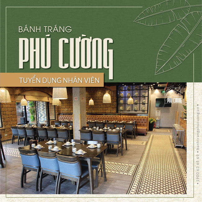 Tuyển dụng nhân viên làm việc tại Bánh Tráng Phú Cường