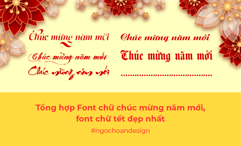 Tổng hợp Font chữ chúc mừng năm mới, font chữ tết đẹp nhất