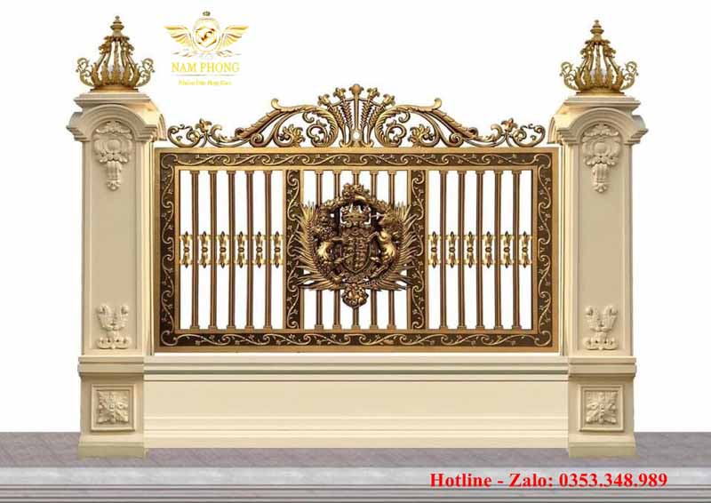 10+ Mẫu hàng rào Buckingham phù điêu ngựa, sư tử sang trọng