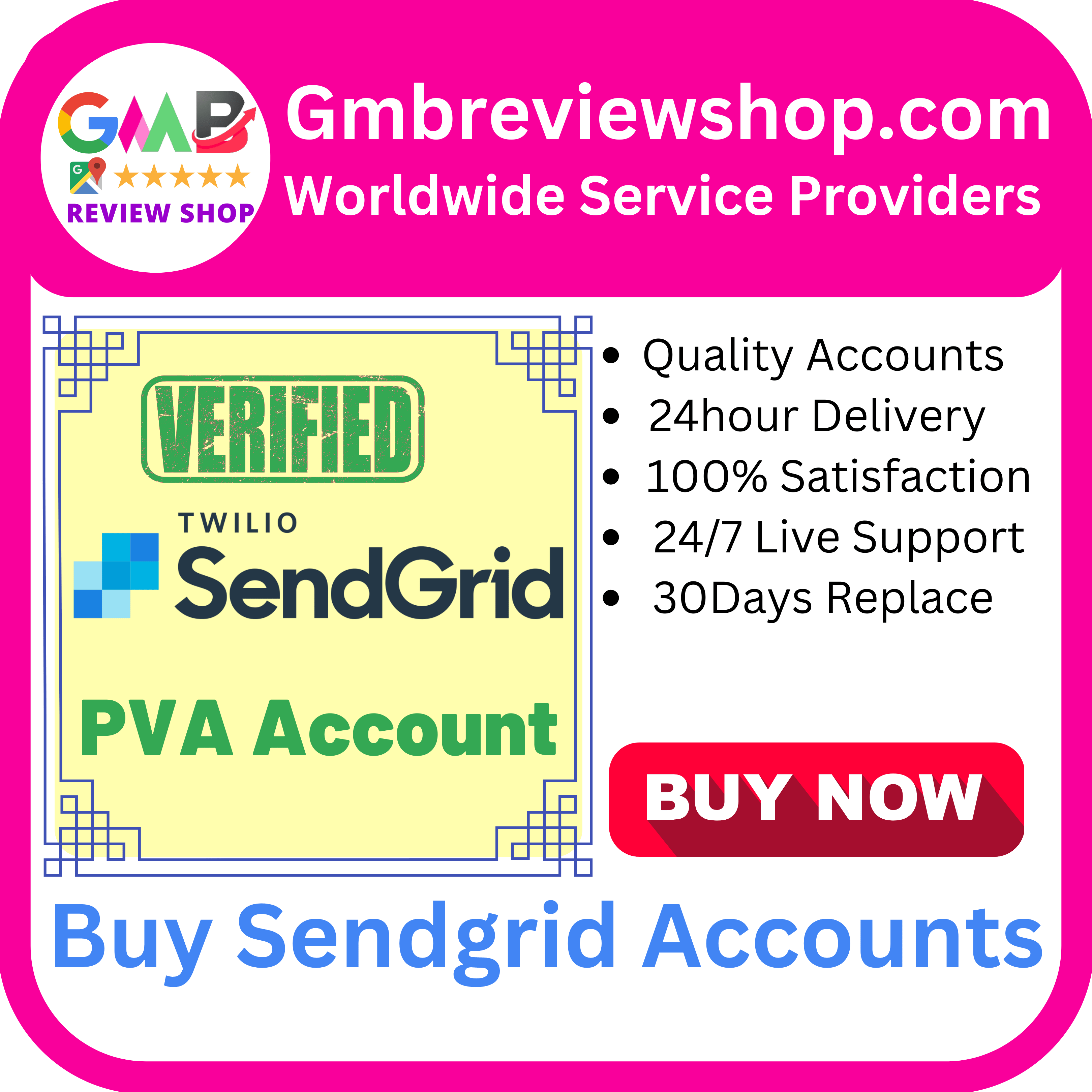 Buy SendGrid Accounts - 100% Verified Premium Accounts