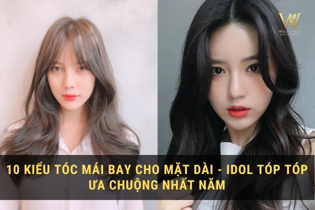 10 kiểu tóc mái bay cho mặt dài - Idol Tóp Tóp ưa chuộng nhất năm