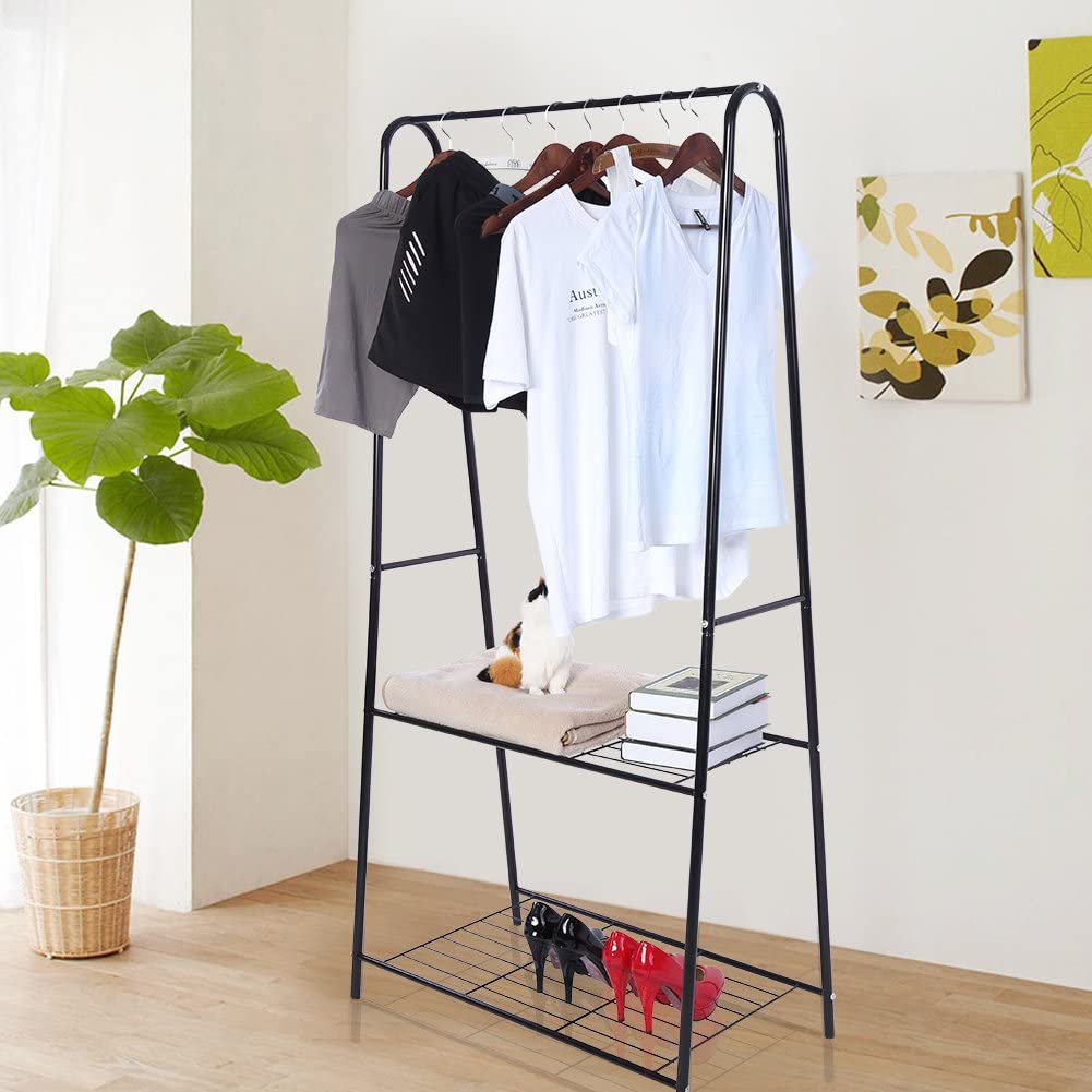 Floor Hanger Standing Coat Rack- Black - PIKIFY