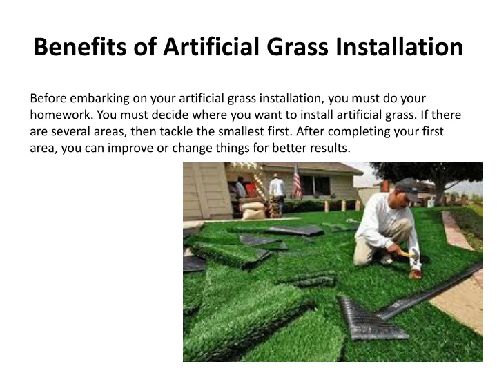 PPT - Benefits of Artificial Grass Installation PowerPoint Presentation - ID:11944119