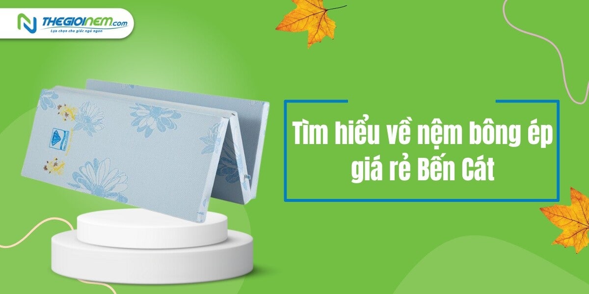 Cửa hàng bán nệm bông ép giá rẻ Bến Cát - Bình Dương | Nệm Cao Su Thiên Nhiên | Thegioinem.com