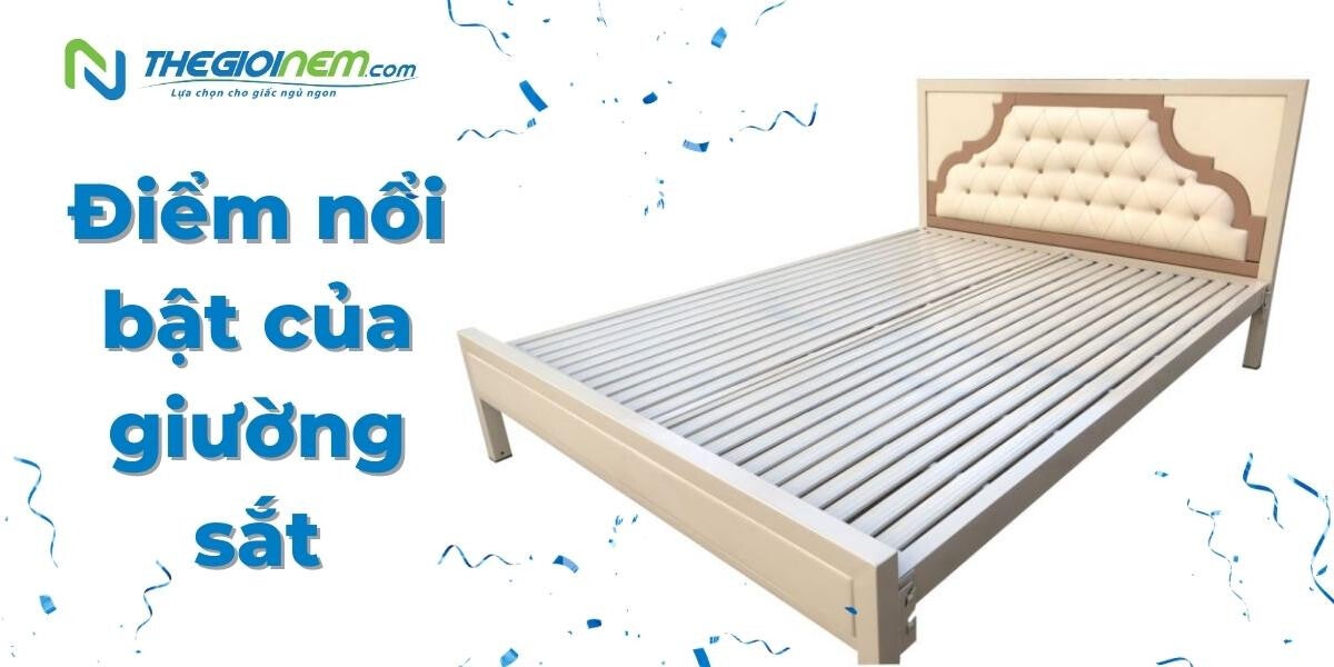 Đại lý bán giường sắt giá rẻ Thuận An - Bình Dương | Nệm Cao Su Thiên Nhiên | Thegioinem.com