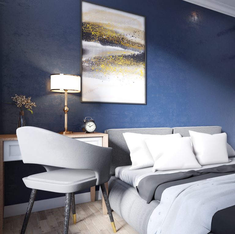 50+ Mẫu trang trí phòng ngủ đẹp cho nữ màu xanh dương