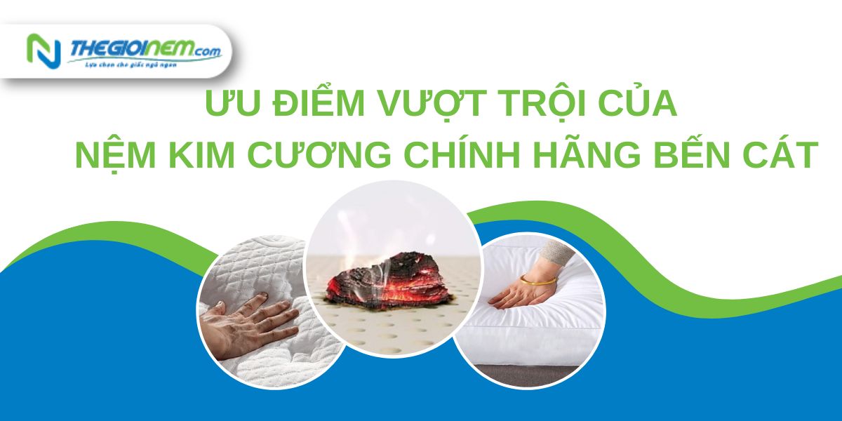 Đại lý nệm Kim Cương chính hãng Bến Cát - Bình Dương - The Gioi Nem