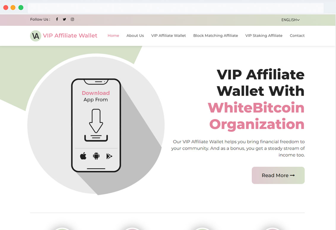 VIP Affiliate Wallet With WhiteBitcoin Organization