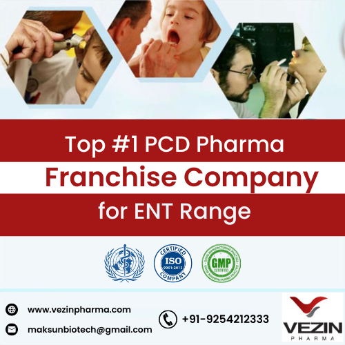 ISO Certified PCD Pharma Franchise Company for ENT Range