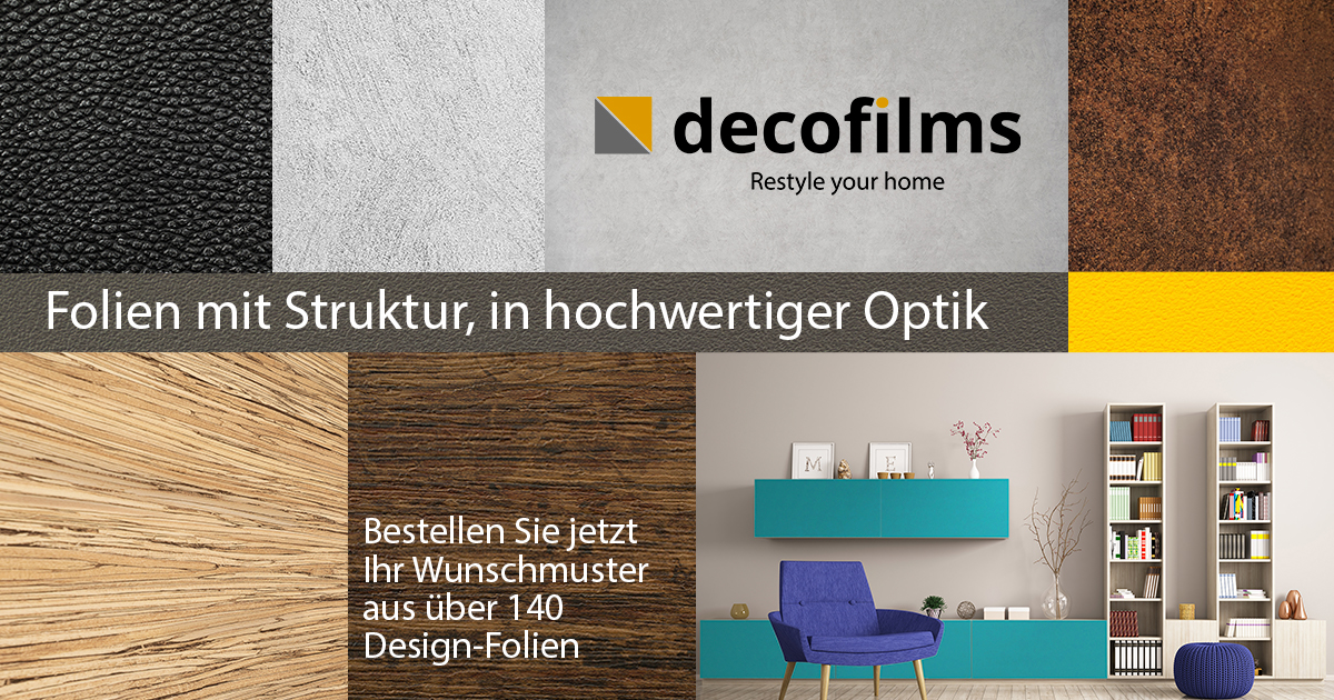 Möbelfolien in Betonoptik nach Maß bei decofilms bestellen