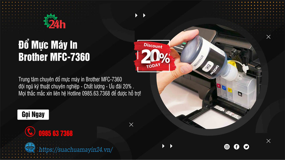 Đổ Mực Máy In Brother MFC-7360 - Chất Lượng - Ưu Đãi 20%