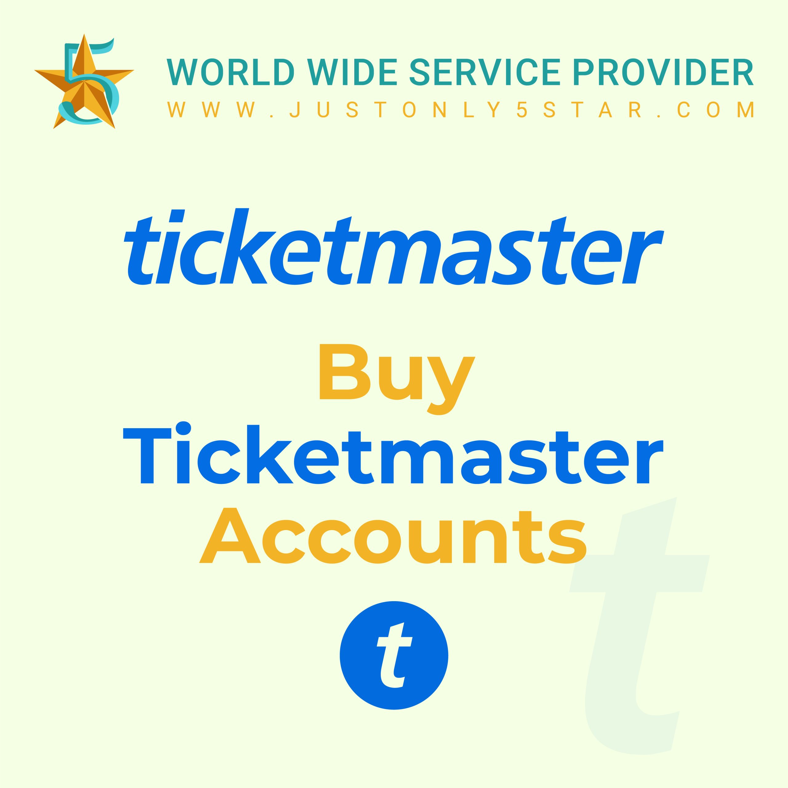 Buy Ticketmaster Accounts - 100% Verified, Real & Fast delivery...