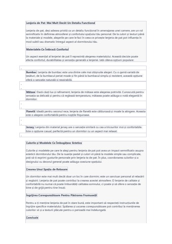 Lenjeria de Pat Stil Confort si Personalitate în Dormitor pdf