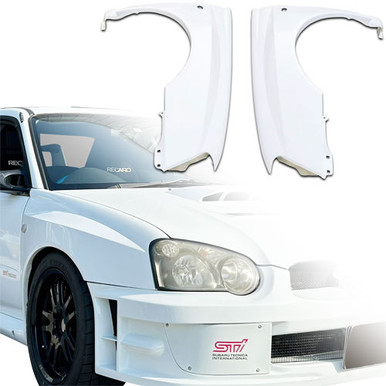 ModeloDrive FRP LS WRC Wide Body Fenders (front) > Subaru Impreza WRX 2004-2005 > 2/4/5dr - Carbonfiberhoods.com