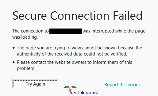 [FIXED] Secure Connection Failed Error Browser Issue (100% Working)