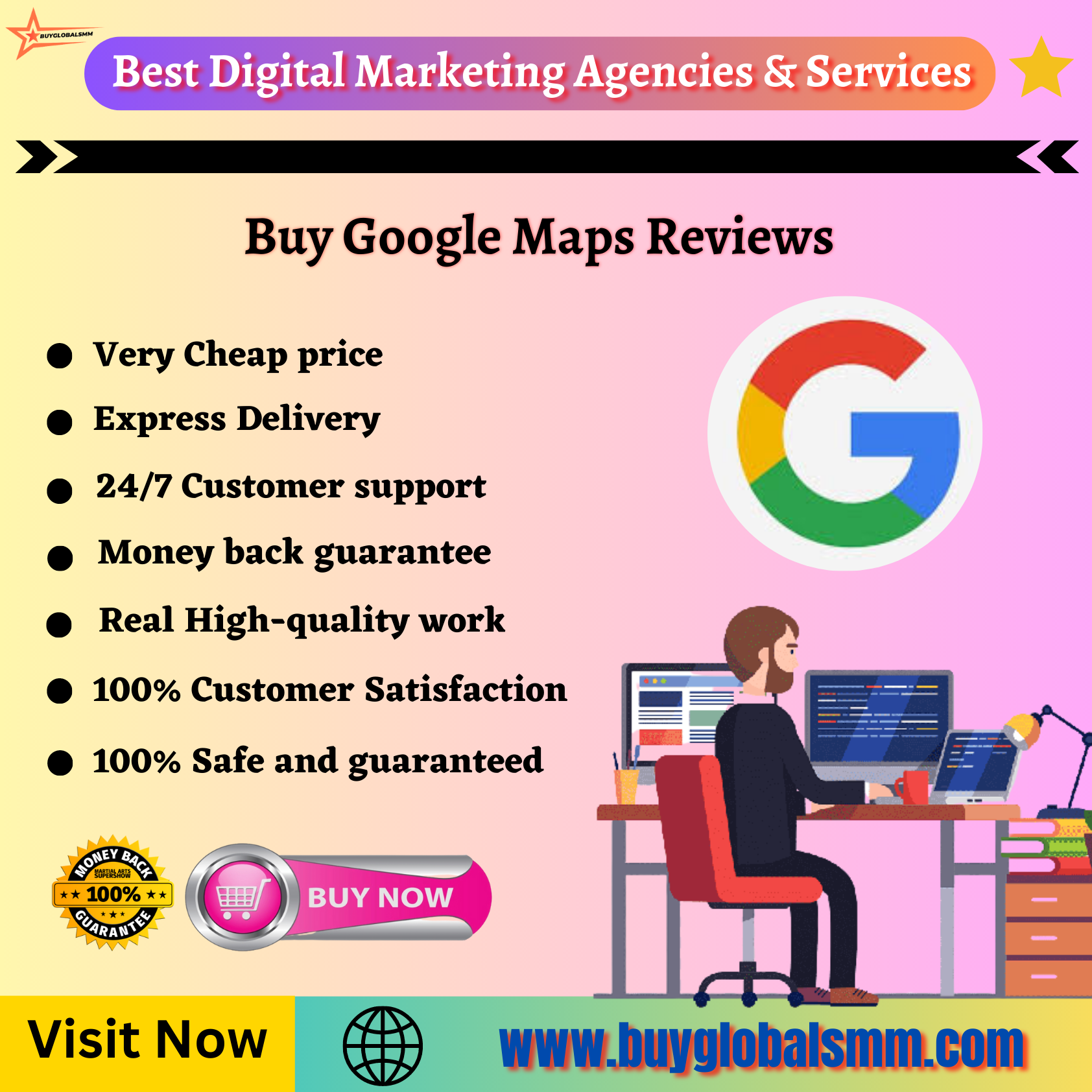 Buy Google Maps Reviews-100% trusted service, and cheap...