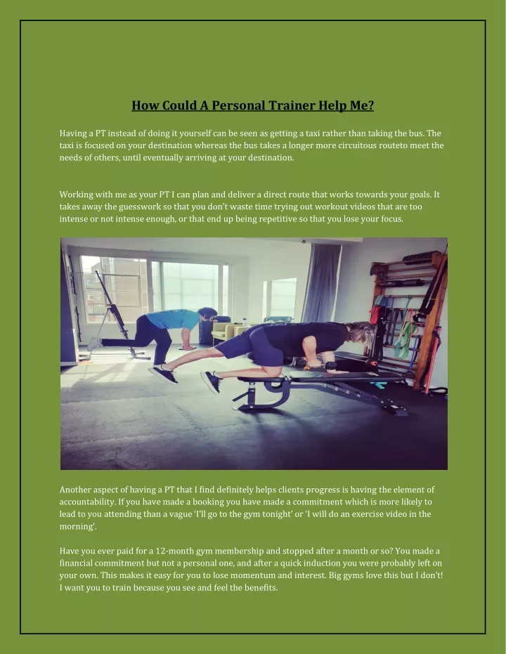 PPT - How Could A Personal Trainer Help Me PowerPoint Presentation, free download - ID:12571484