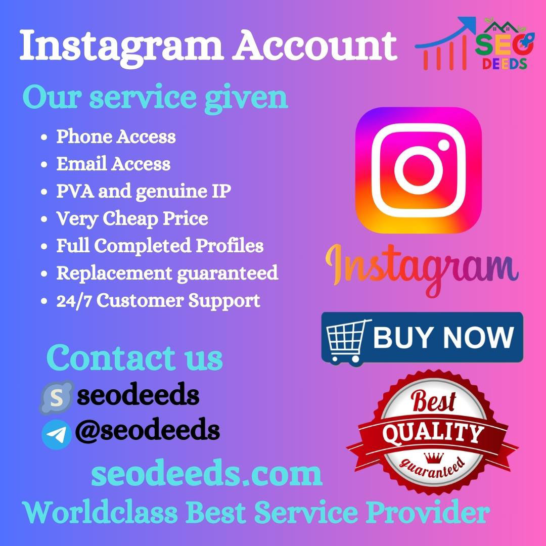 Buy Instagram Accounts - 100% Genuine Accounts US/UK/CA