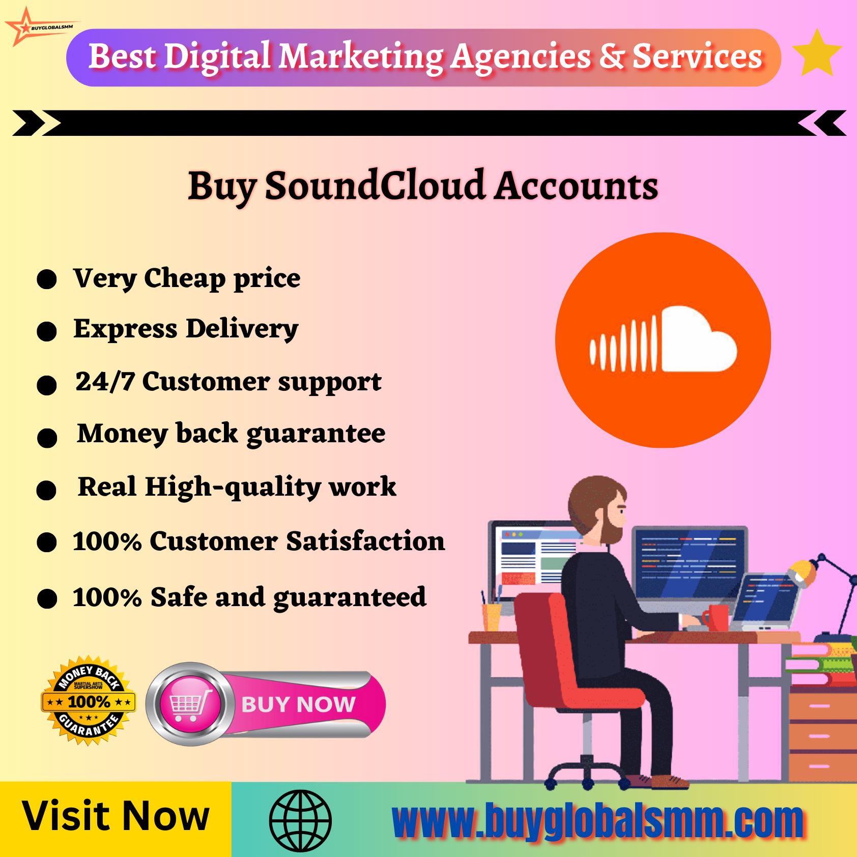 Buy SoundCloud Accounts-100% email verified social account...
