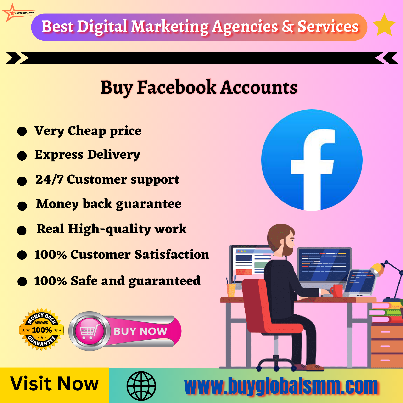 Buy Facebook Accounts-100% best service, & cheap...