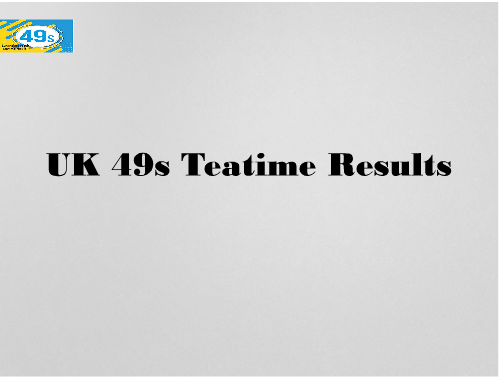 Uk49s Teatime Results for Today