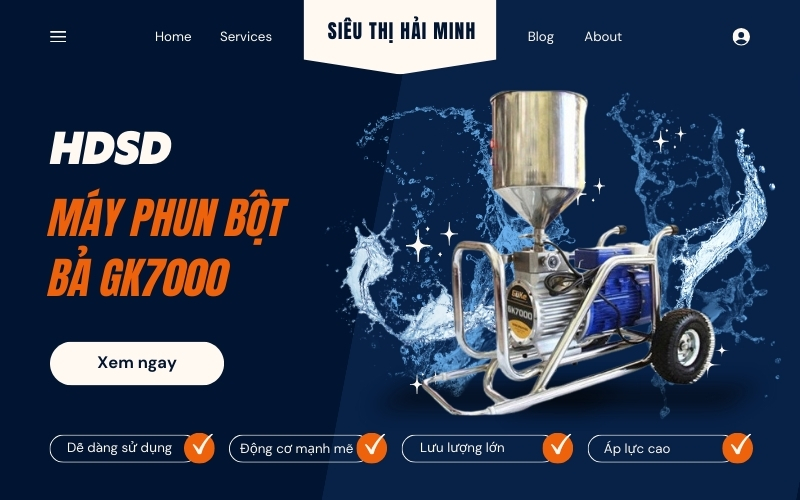 Cách Dùng Máy Phun Sơn Bột Bả Gk7000 Bền Bỉ